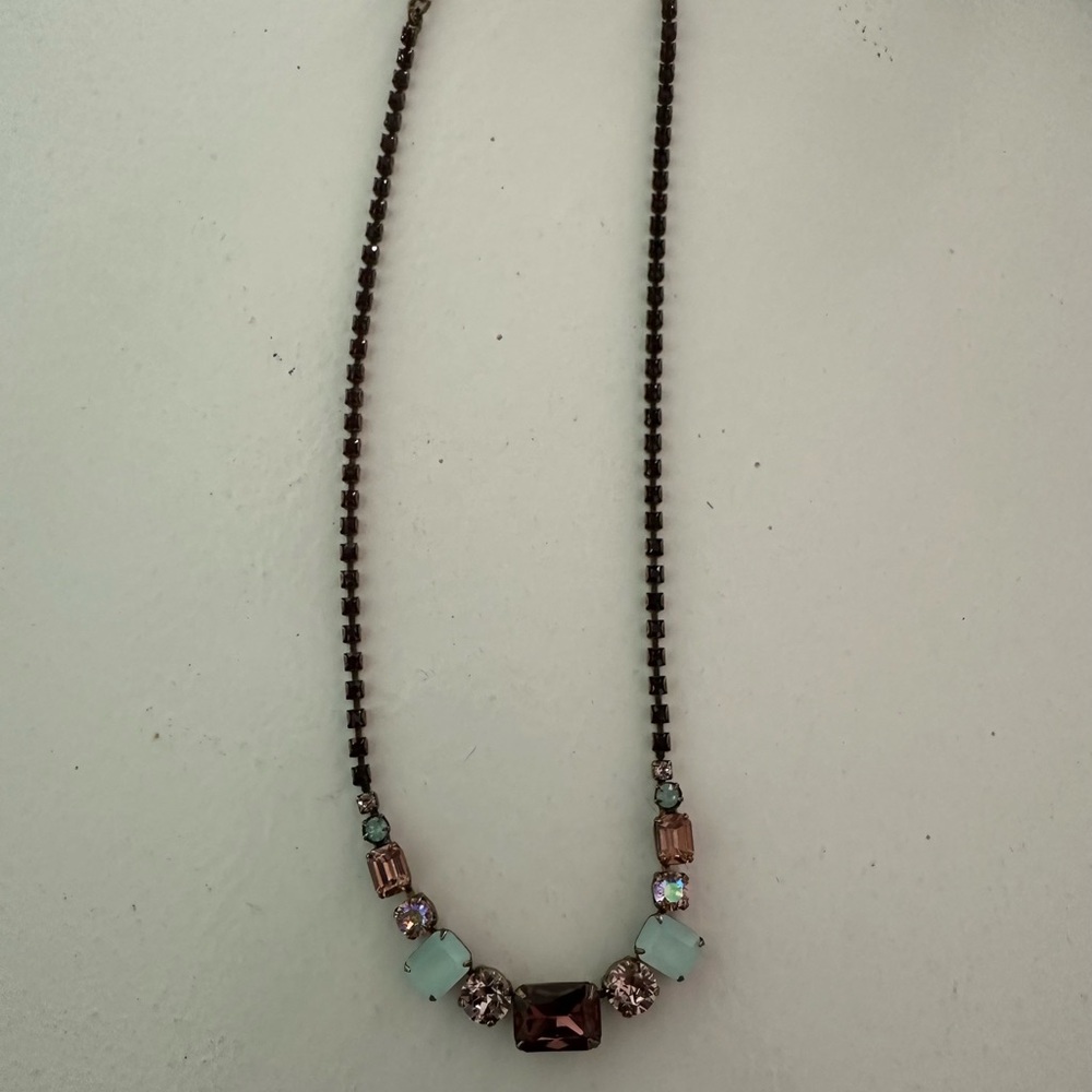 Sorrelli Elegant Beaded Necklace with Brown and Blue Accents